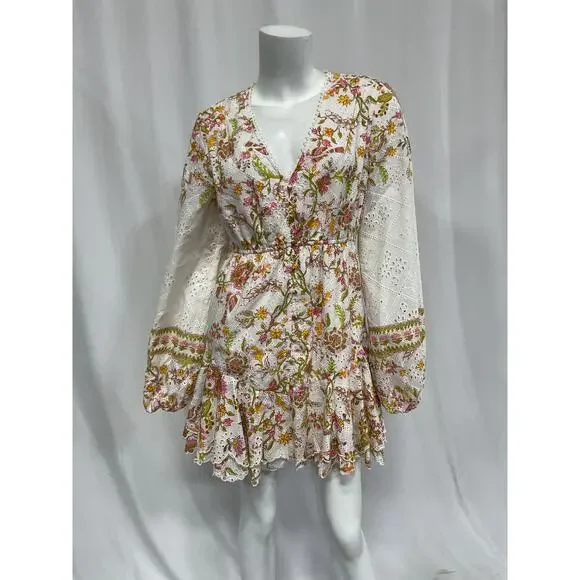 Hemant And Nandita 'Aira' White Short Dress Size M